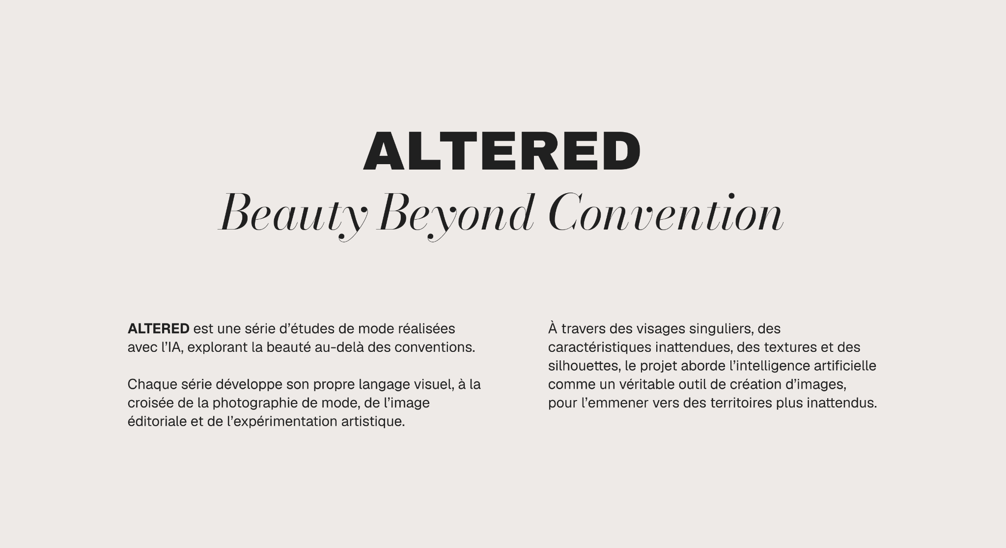 ALTERED · Intro