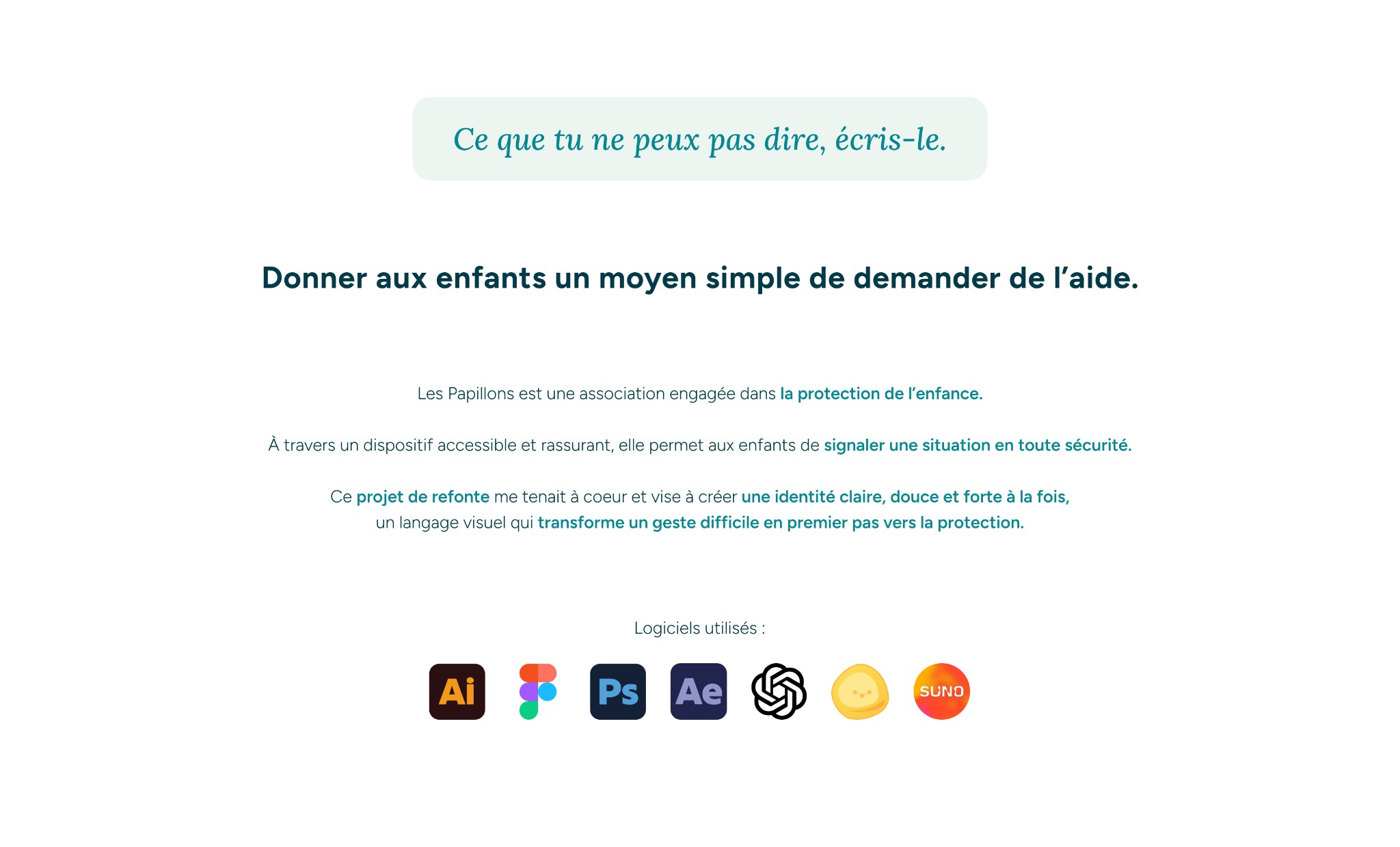 Association Les Papillons · INTRODUCTION - Vision & intention WHITE