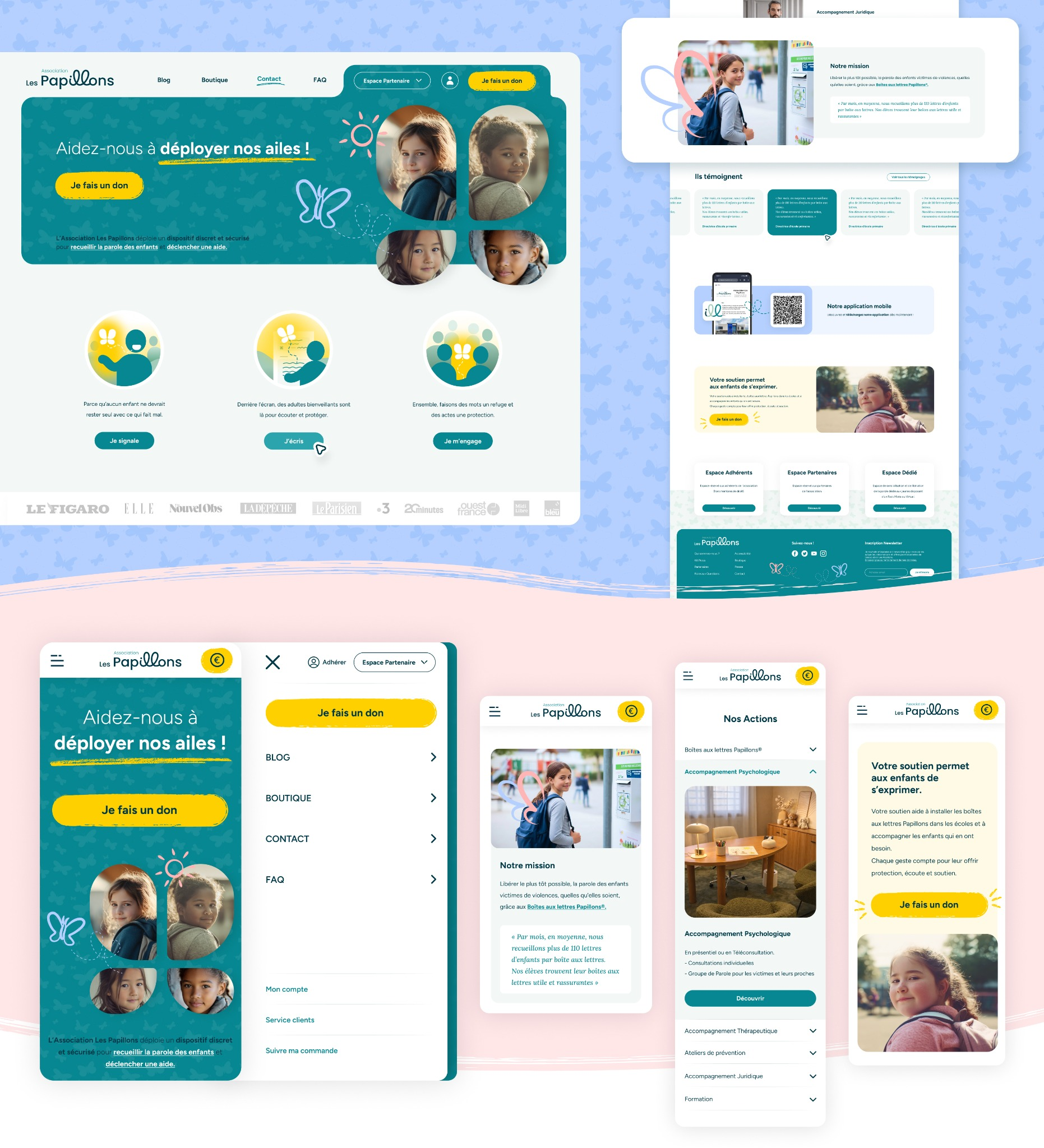 Association Les Papillons · UI