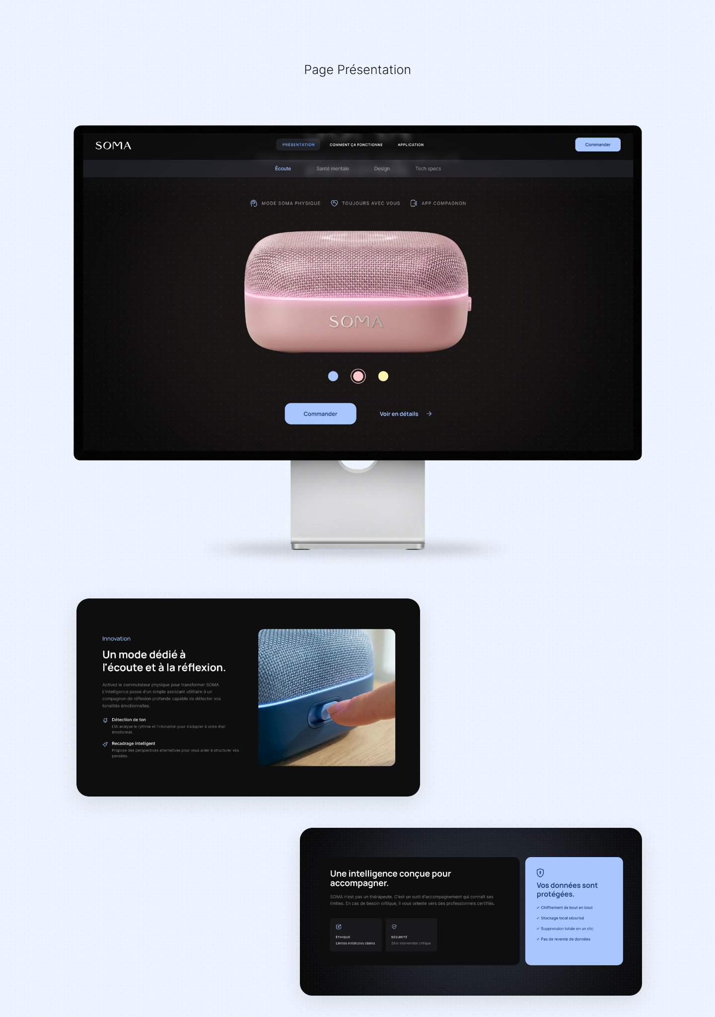 SOMA · Page Présentation Desktop