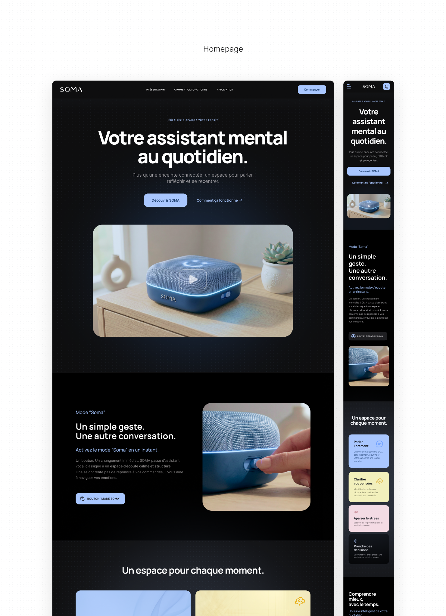 SOMA · Homepage Desktop Mobile