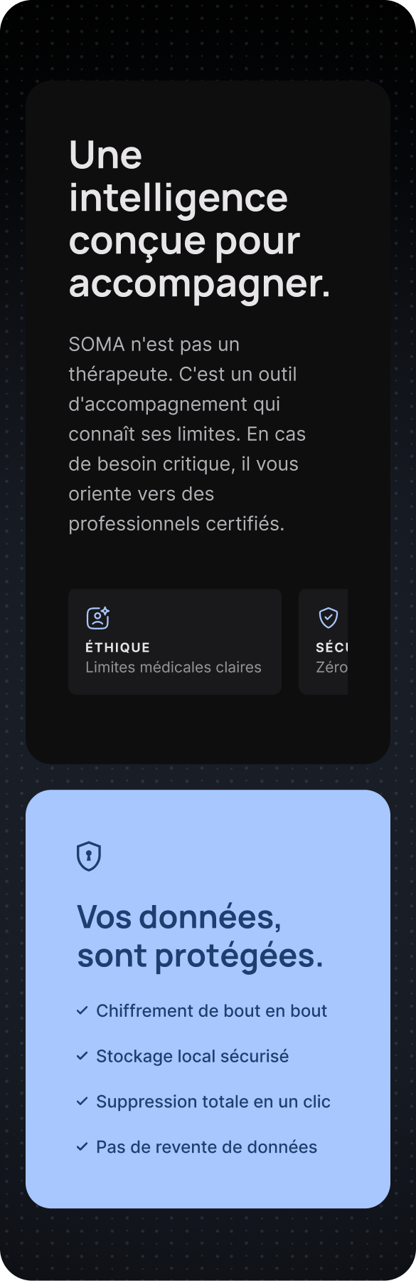 SOMA · Page produit, mobile, séquence 2