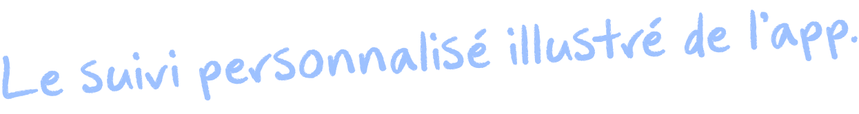 Le suivi personnalisé illustré de l’app.