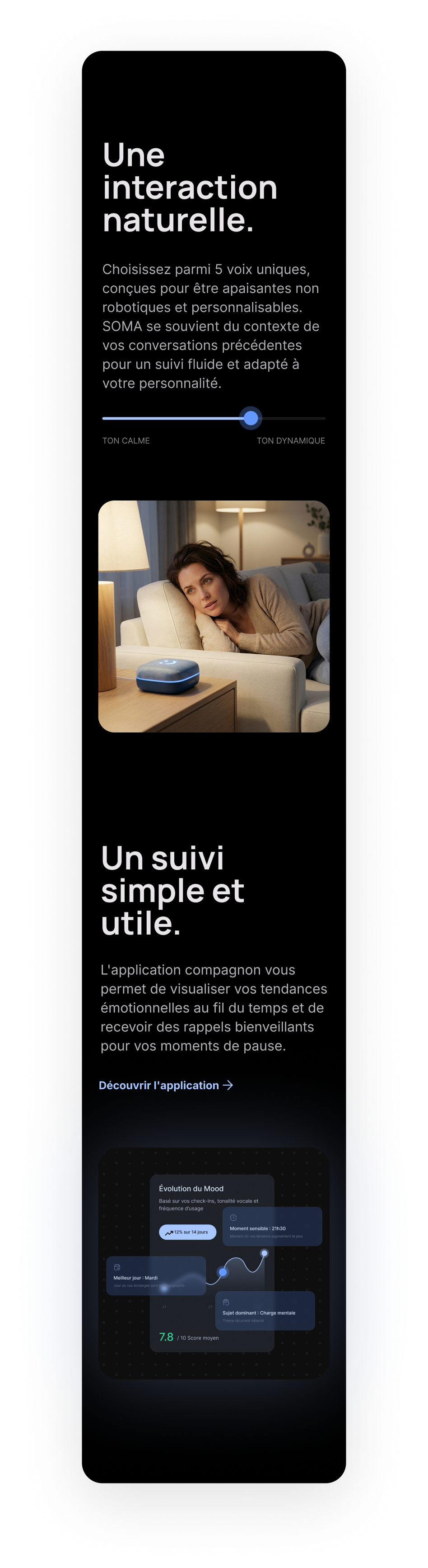 SOMA · Page produit, mobile, séquence 3