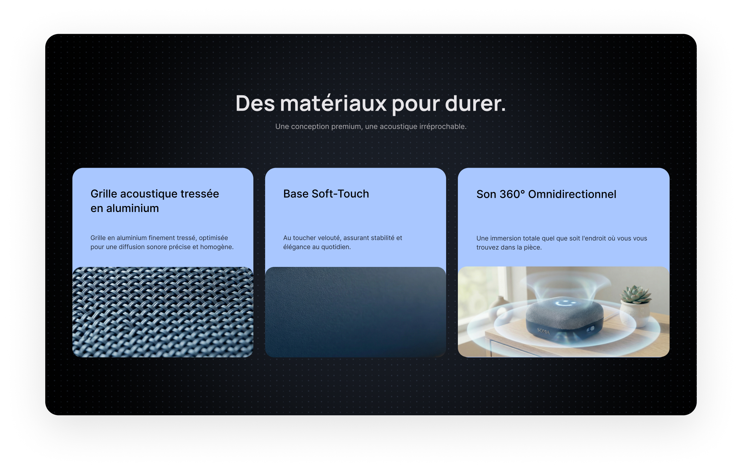 SOMA · Page produit, desktop, séquence 4