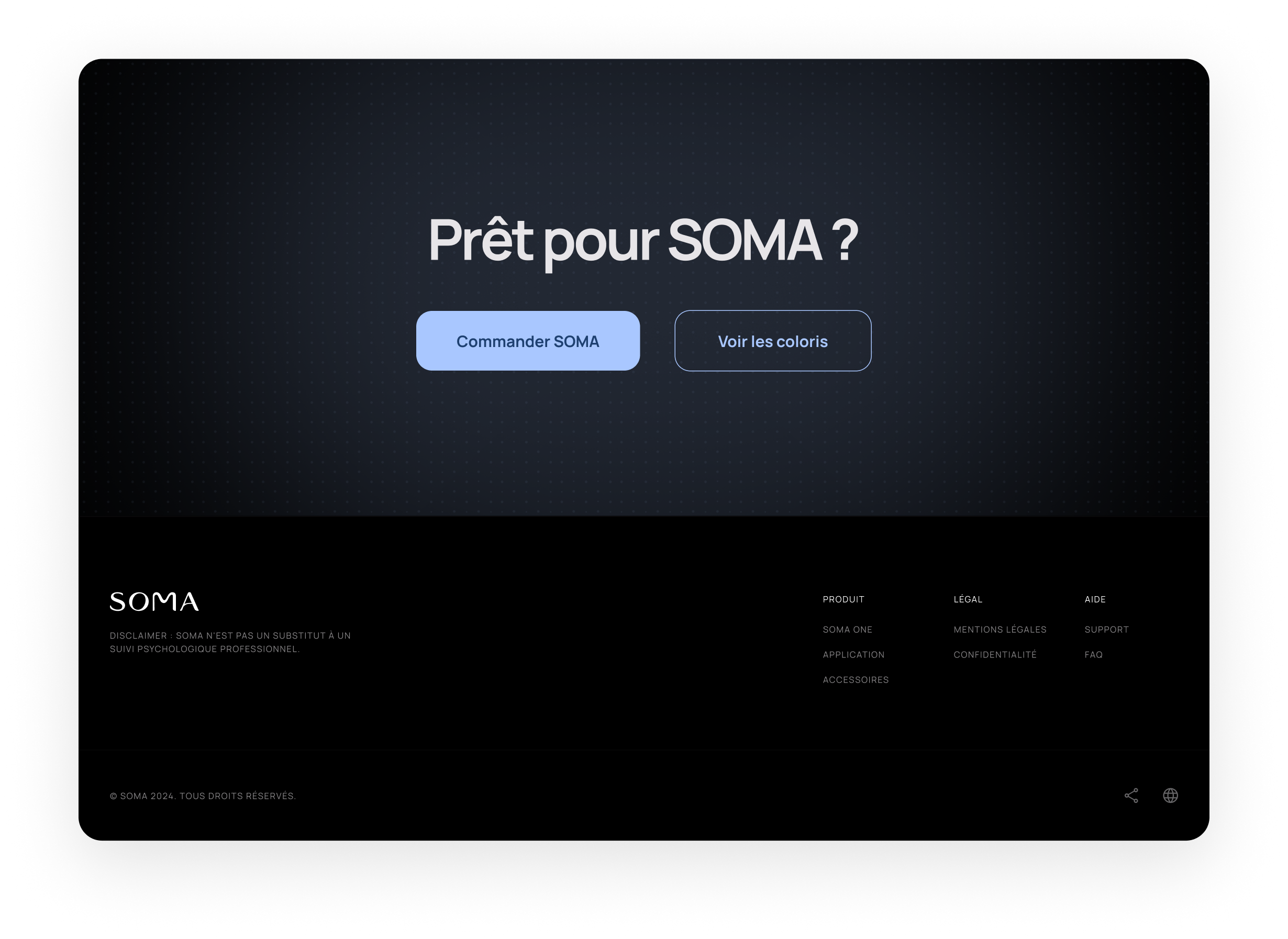 SOMA · Page produit, desktop, séquence 5